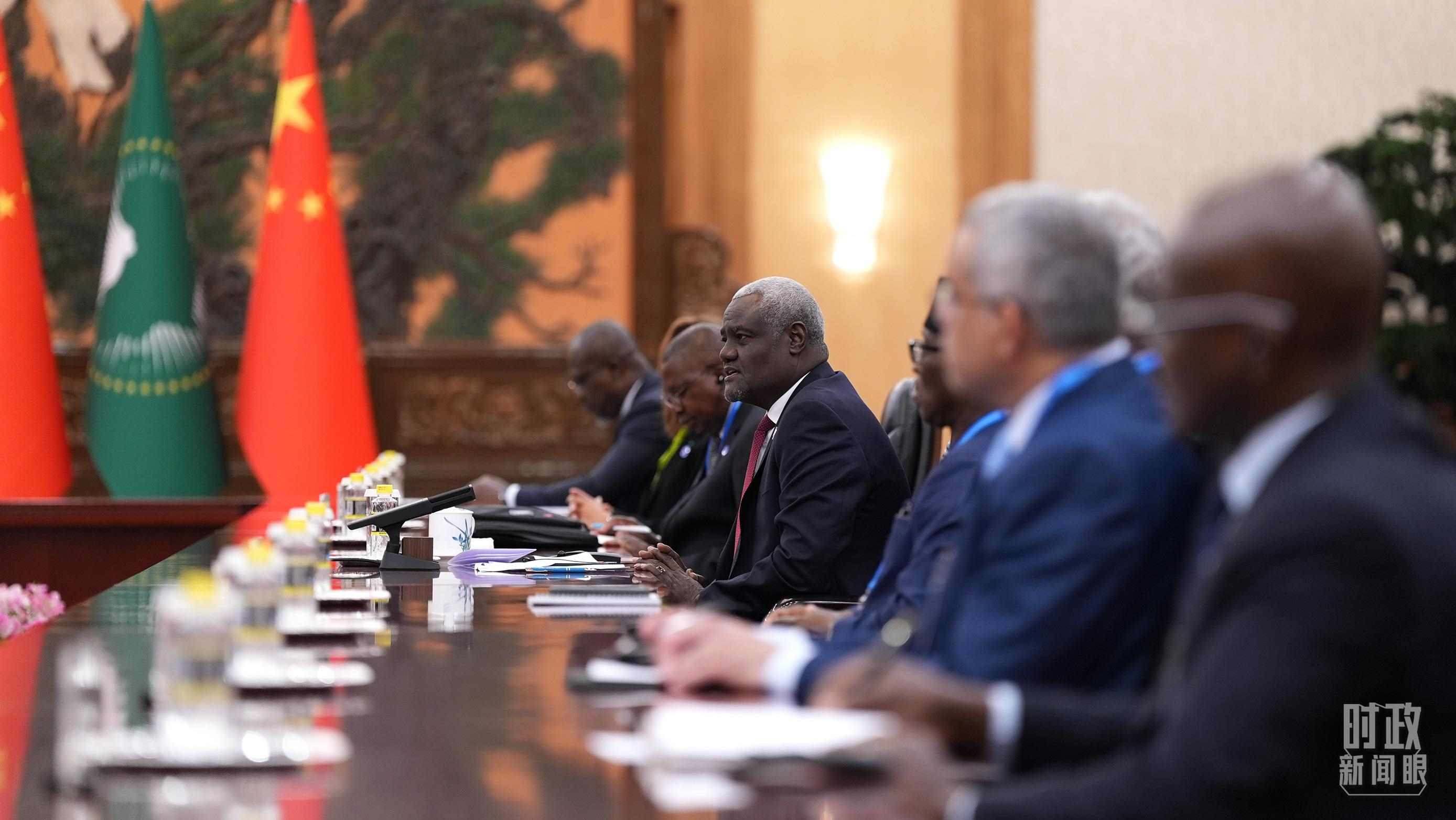  △正在參加會(huì)晤的非盟委員會(huì)主席。（總臺(tái)央視記者彭漢明拍攝）