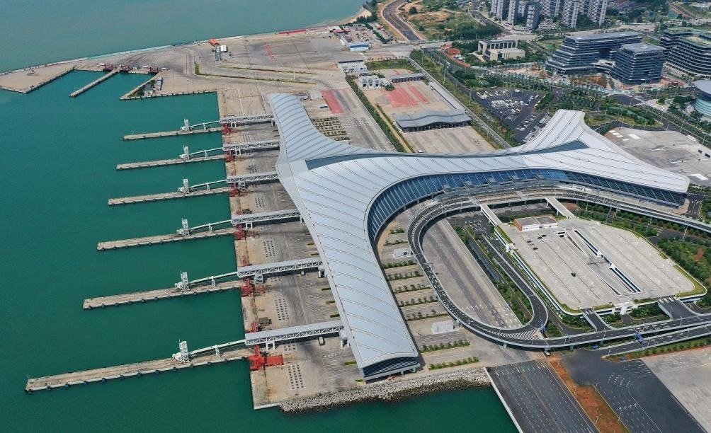 這是已經(jīng)停航的海口新海港（9月4日攝，無人機照片）。新華社記者 郭程 攝