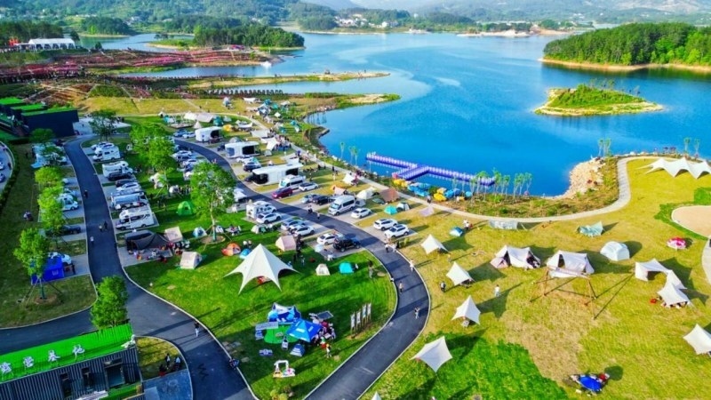 牛車河月亮灣露營基地。受訪方供圖