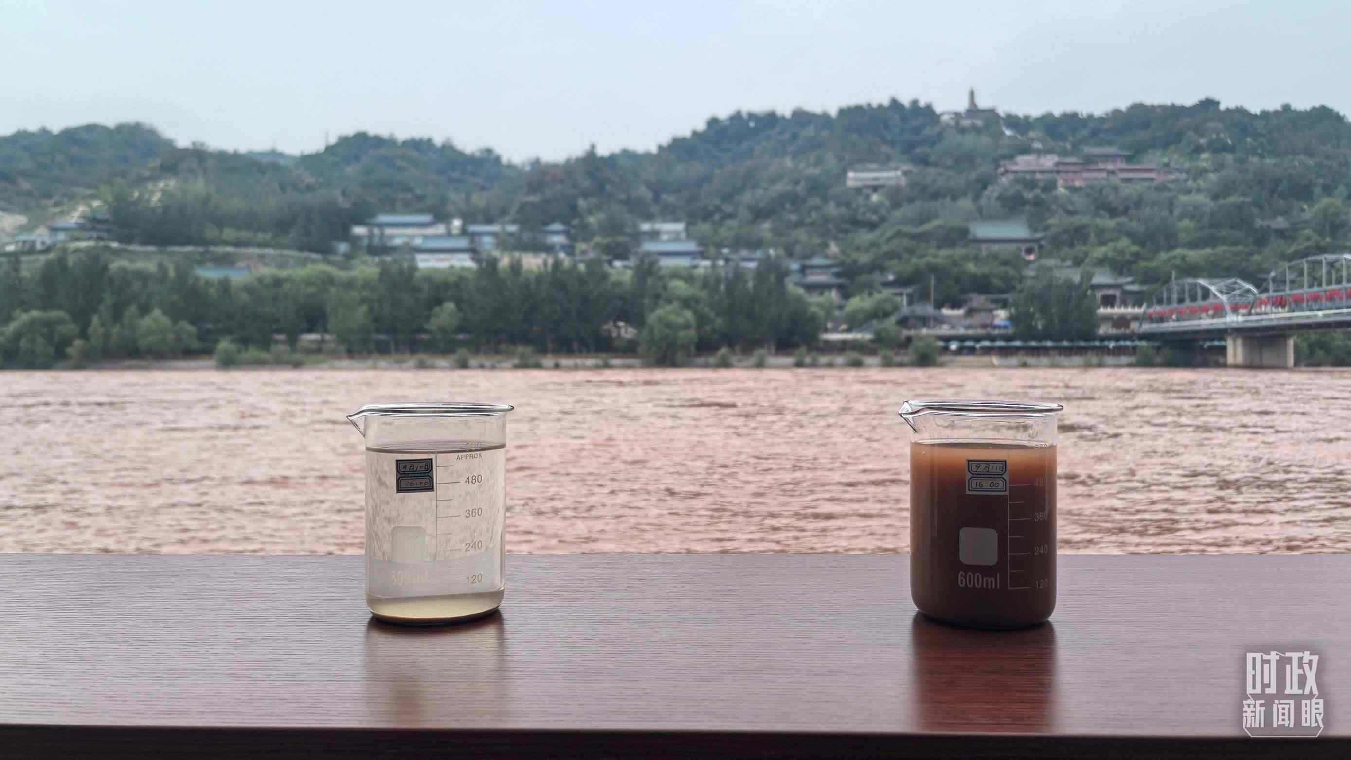 △黃河水質(zhì)監(jiān)測。（總臺央視記者陸泓宇拍攝）