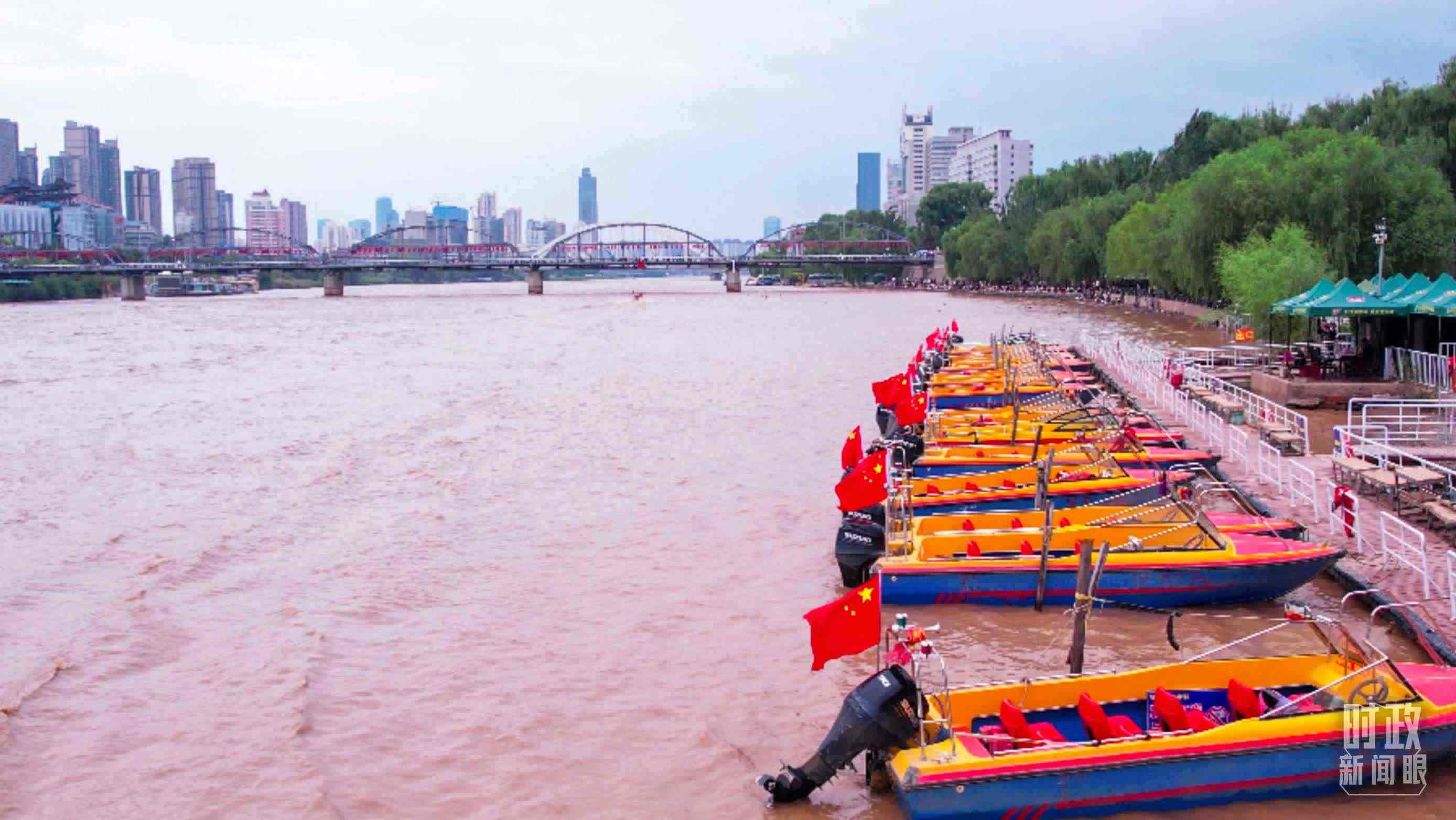 △黃河蘭州段。（總臺記者張吉瑞拍攝）
