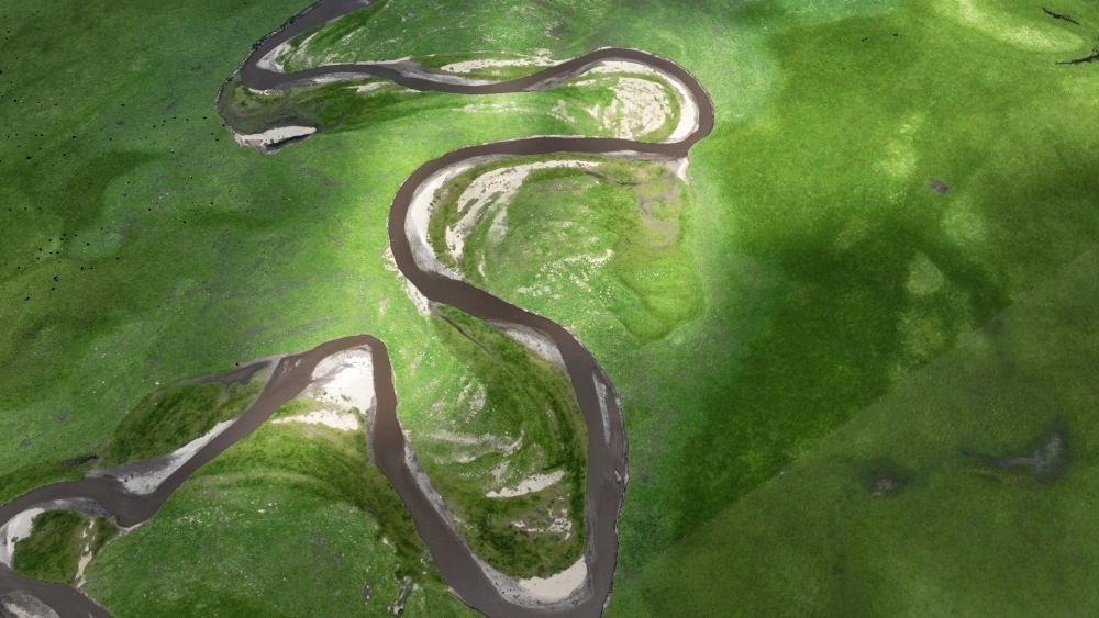 2023年7月6日在甘肅省甘南藏族自治州瑪曲縣拍攝的阿萬倉濕地景色（無人機(jī)照片）?，斍鷿竦卣嫉?62萬畝，是黃河上游重要的水源涵養(yǎng)區(qū)和生態(tài)功能區(qū)，被譽(yù)為“黃河之腎”。