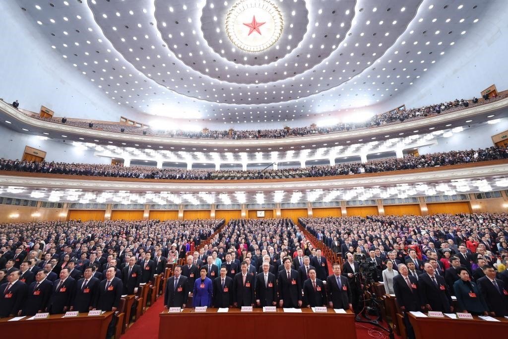 2024年3月5日，第十四屆全國(guó)人民代表大會(huì)第二次會(huì)議在北京人民大會(huì)堂開幕。新華社記者 黃敬文 攝