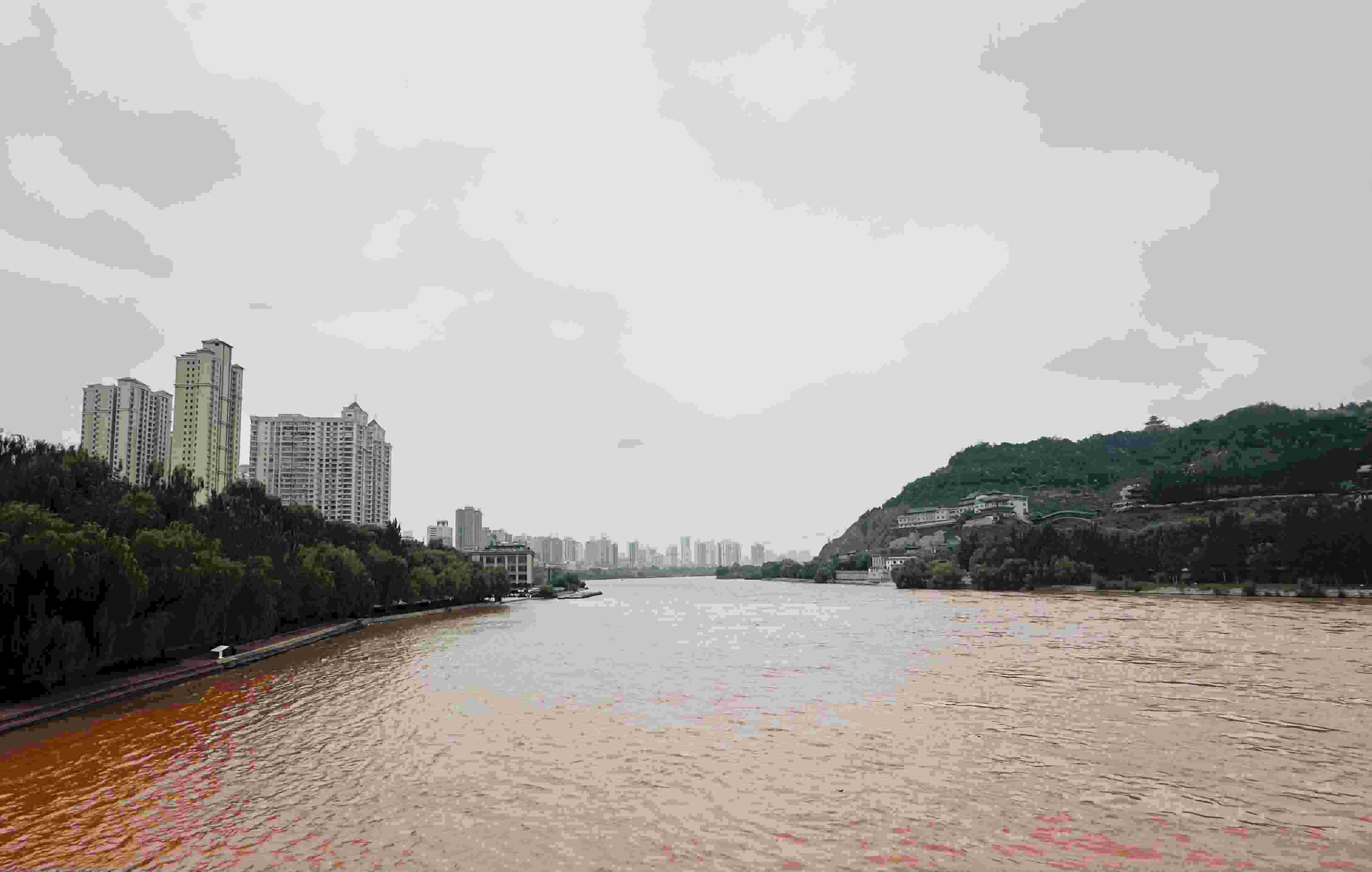 △黃河蘭州段。（總臺央視記者陸泓宇拍攝）