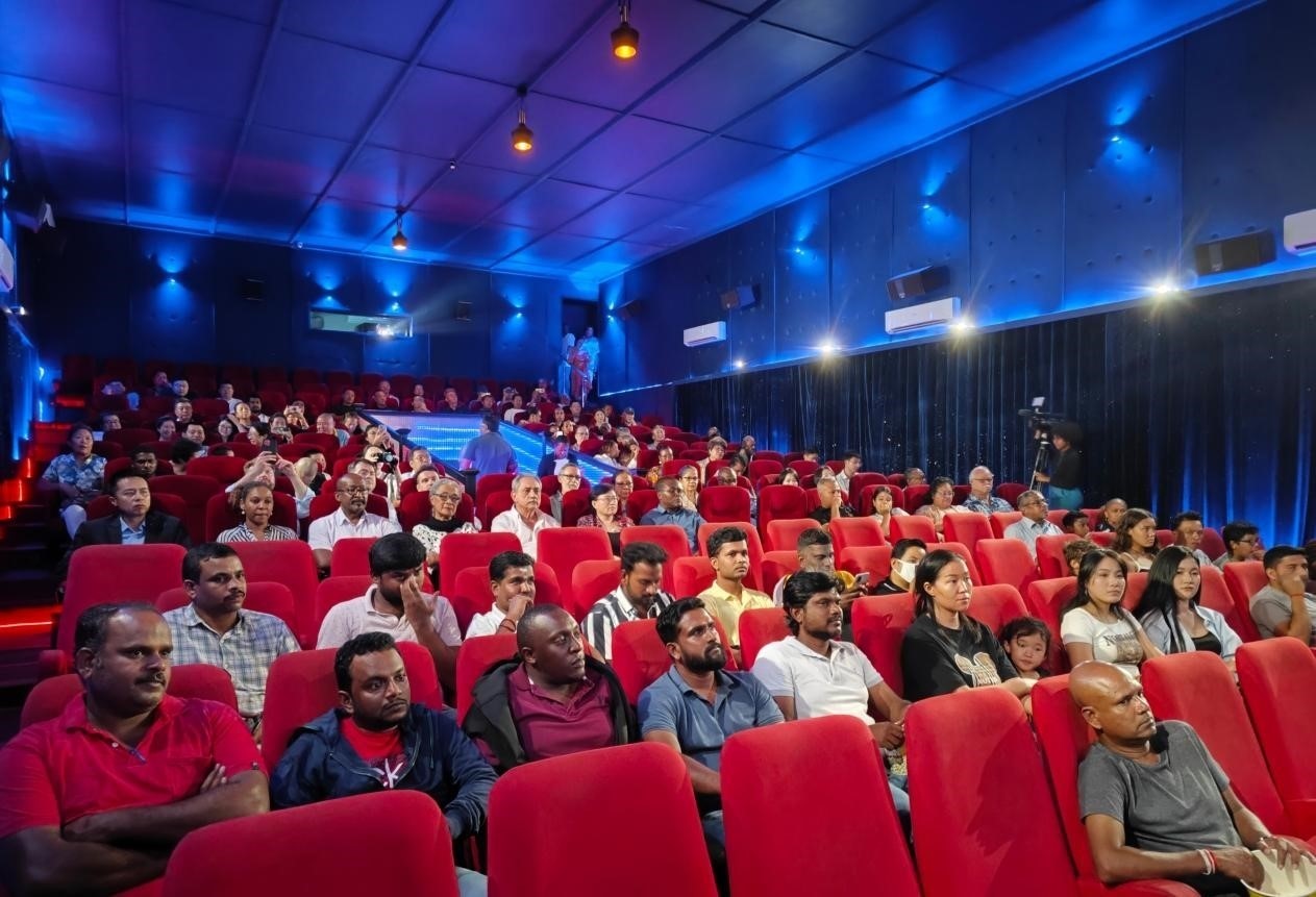 塞舌爾首屆中國電影節(jié)開幕式現(xiàn)場。林育楠 攝