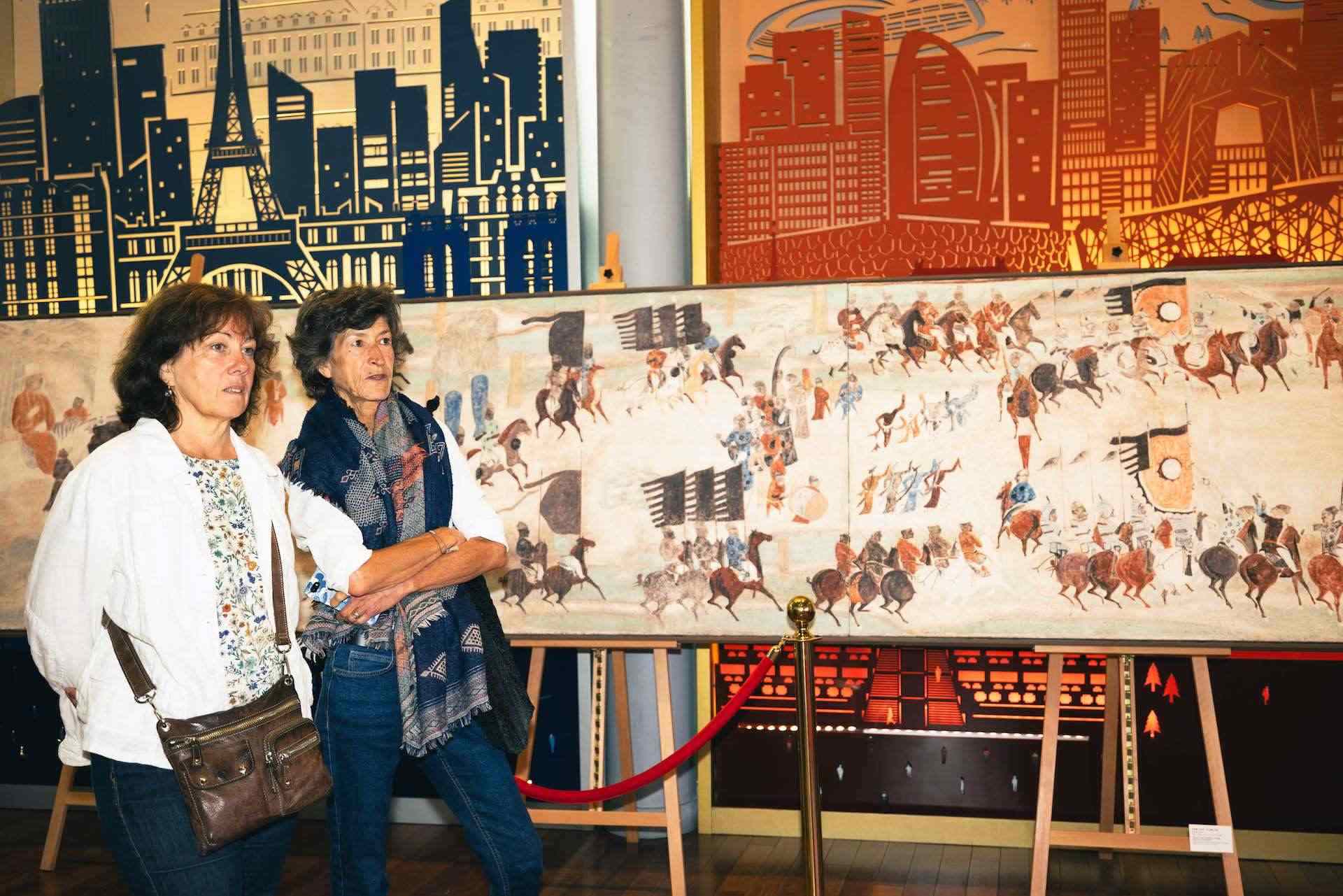 “絲路丹青——絲綢之路沿線壁畫傳摹展”在巴黎中國文化中心隆重開幕。中國藝術研究院供圖