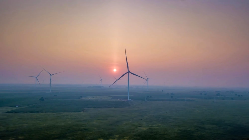 內(nèi)蒙古通遼市238萬(wàn)千瓦風(fēng)電基地。（受訪(fǎng)者供圖）