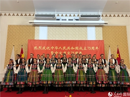 波蘭馬佐夫舍歌舞團現(xiàn)場演出。人民網(wǎng)記者 禹麗敏攝