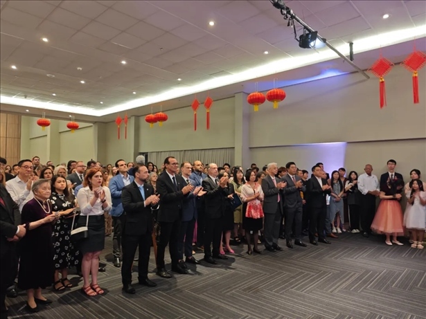 圖為招待會現(xiàn)場。 中國駐累西腓總領(lǐng)館供圖