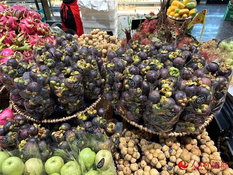 泰國超市售賣的山竹。人民網(wǎng)記者 簡承淵攝