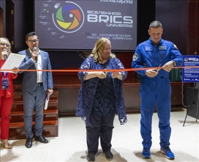 5月29日，“宇宙·金磚國家”圖片巡回展在北京舉辦。 北京俄羅斯文化中心供圖