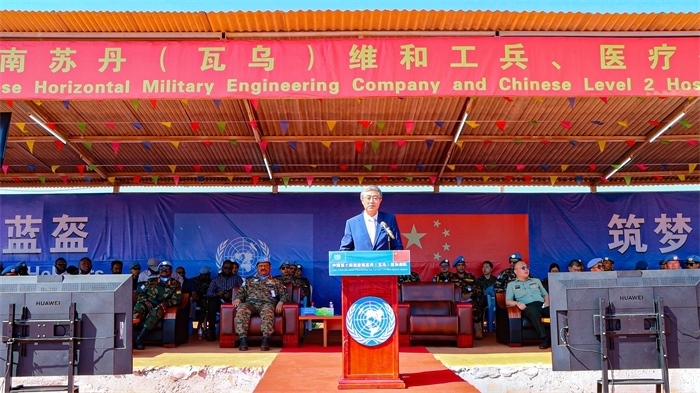 中國駐南蘇丹大使馬強發(fā)言。孫千攝