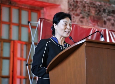 李雅芳作主旨發(fā)言。主辦方供圖