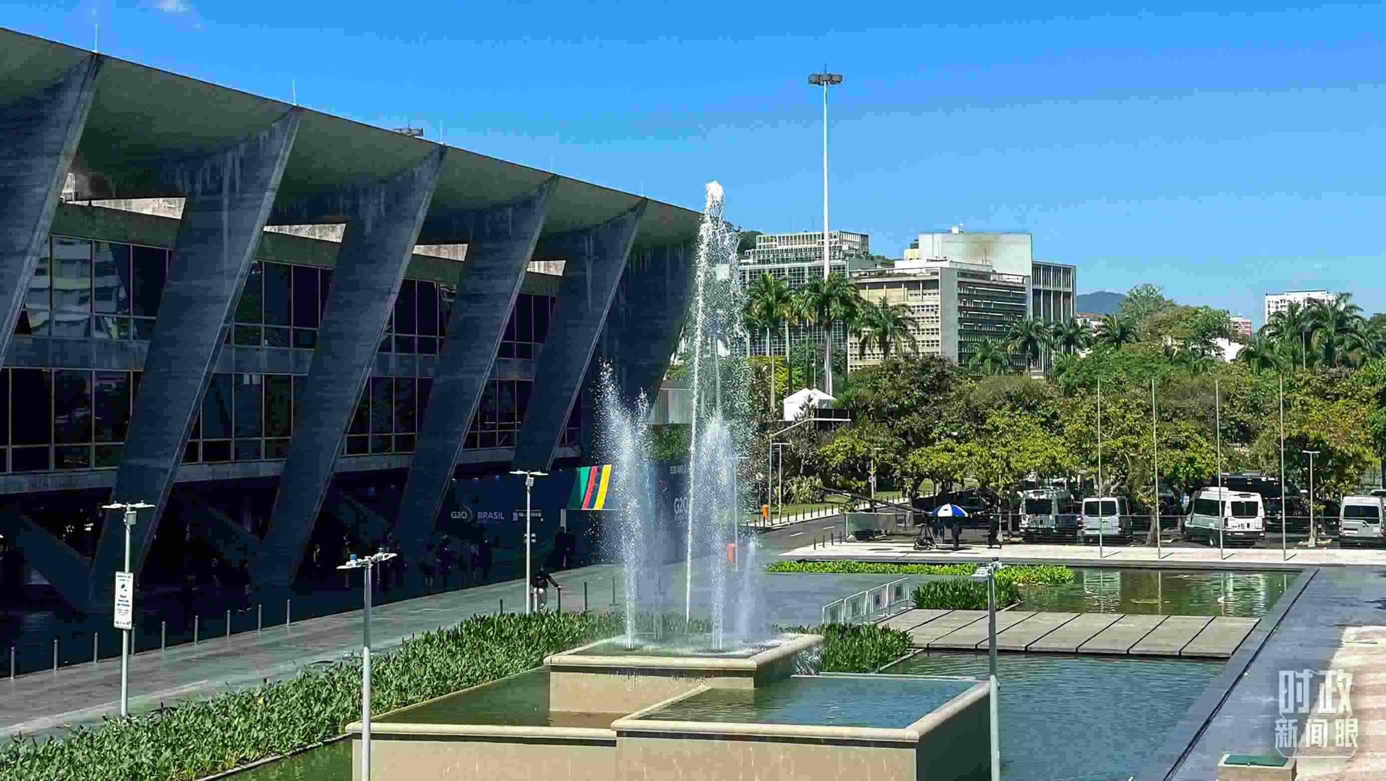 △G20峰會舉辦地，巴西里約熱內(nèi)盧現(xiàn)代藝術博物館。（總臺央視記者趙怡彬拍攝）