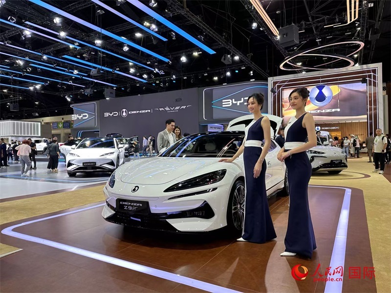 比亞迪汽車展臺。人民網(wǎng)記者 簡承淵攝