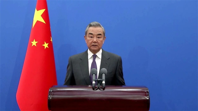 中共中央政治局委員、中央外辦主任王毅發(fā)表視頻致辭。主辦方供圖