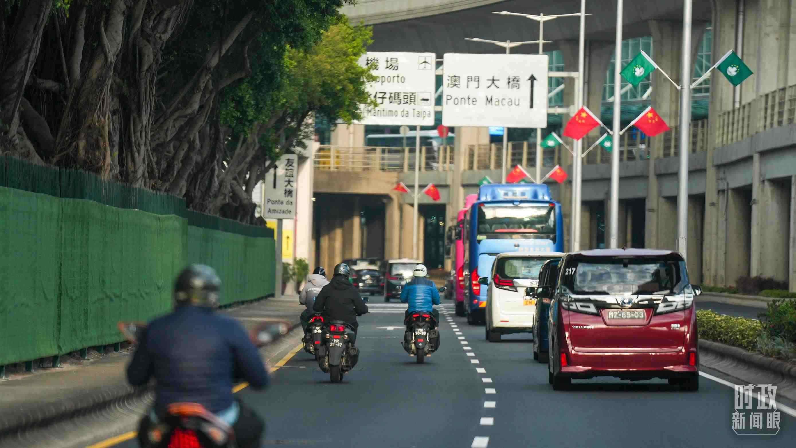 △澳門街頭。（總臺記者李晉拍攝）
