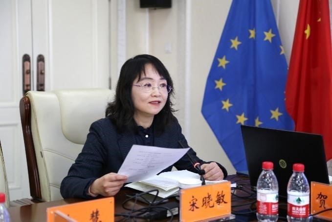 中國社會科學(xué)院歐洲研究所《歐洲研究》總編輯、中國歐洲學(xué)會秘書長宋曉敏教授主持研討會。吳迪攝