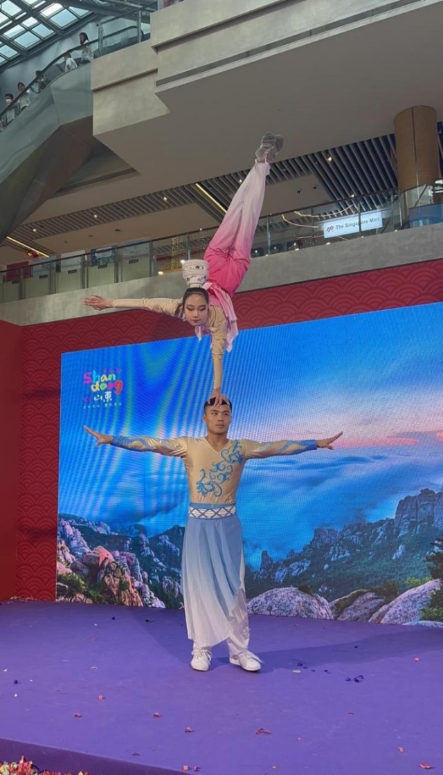 來自中國和新加坡的藝術(shù)團(tuán)體聯(lián)袂表演了歌舞、器樂、武術(shù)、雜技等多種形式的文藝節(jié)目?；顒?dòng)主辦方供圖