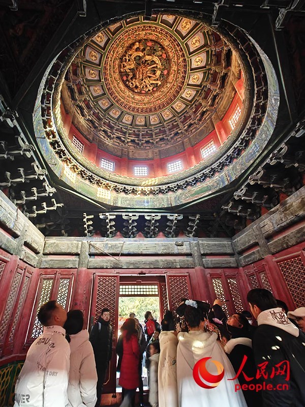 2025年1月，游客正在故宮博物院參觀。人民網記者 韋衍行攝