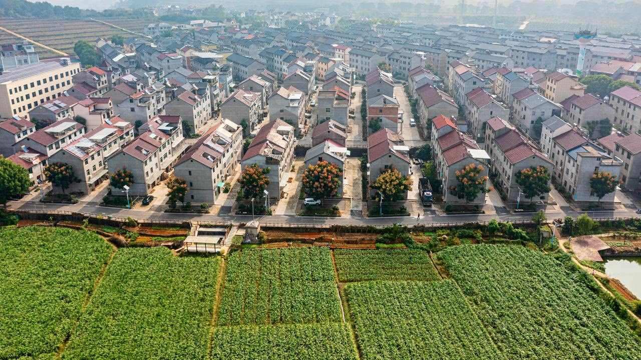 衢州市衢江區(qū)云溪鄉(xiāng)希望新村鳥(niǎo)瞰圖。衢州市衢江區(qū)委宣傳部 供圖