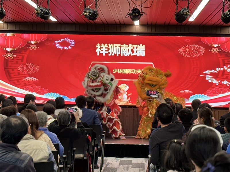 活動(dòng)現(xiàn)場(chǎng)舞獅表演。主辦方供圖