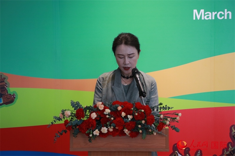 華彬文化基金會秘書長盧戰(zhàn)發(fā)表講話。朱瀟逸攝