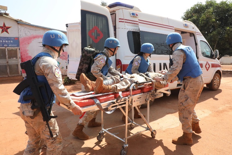 演練現(xiàn)場(chǎng)。張曉昆攝。