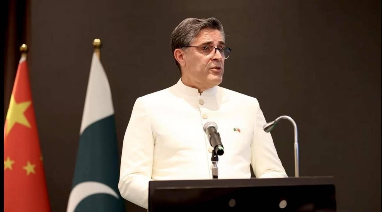 巴基斯坦駐華大使卡里爾·哈什米致辭。巴基斯坦駐華大使館供圖