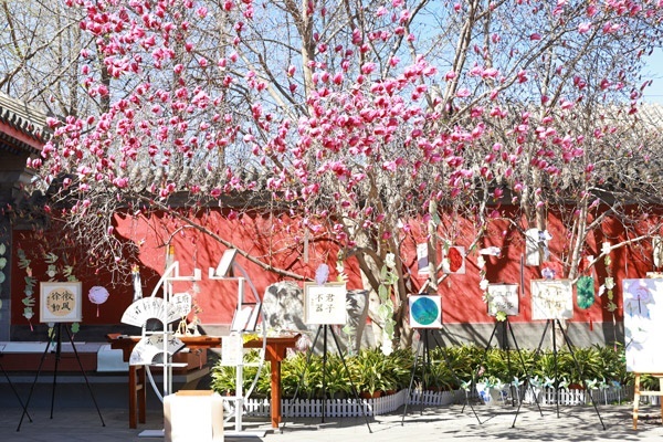 翰墨書韻展區(qū)的書法展品。府學(xué)胡同小學(xué)供圖