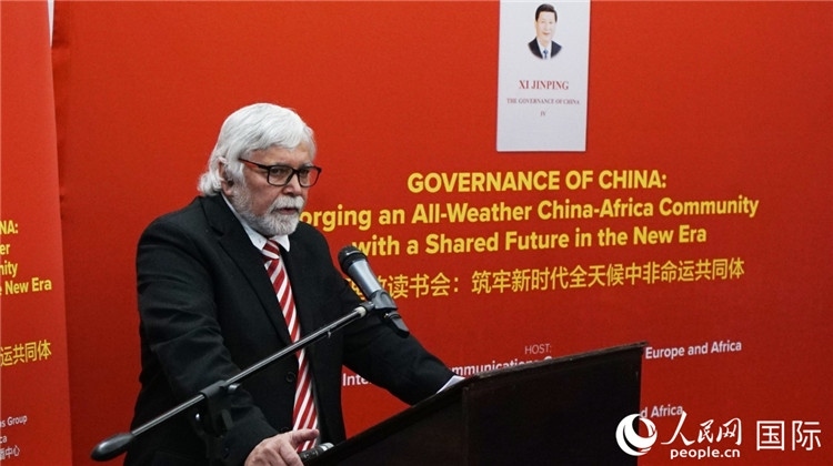 南部非洲科學、工程、技術、教育協會執(zhí)行副總裁楊煥嶺。人民網 劉暢攝