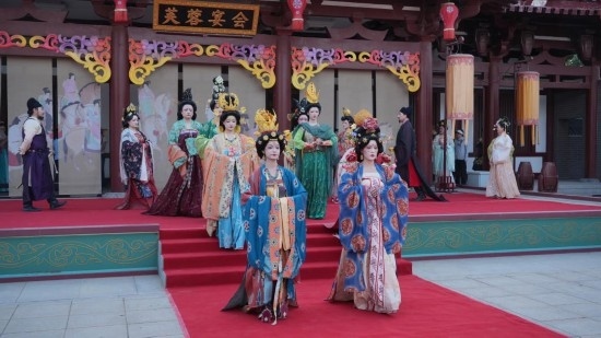 大唐芙蓉園舉辦的漢服展演活動(dòng)。受訪者供圖