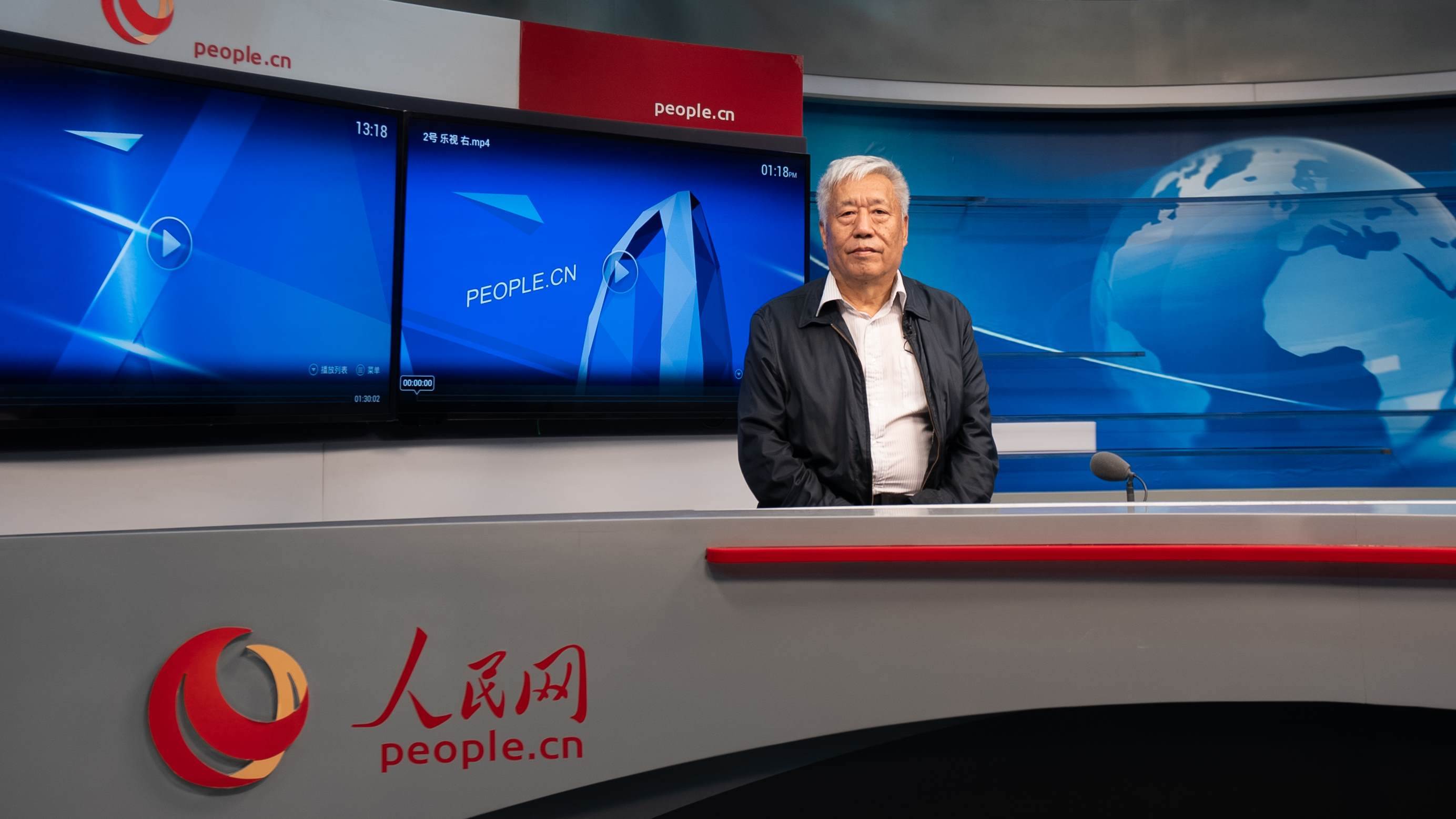 中國地震局地球物理研究所原副所長、研究員高孟潭作客人民網(wǎng)。人民網(wǎng)記者 葛泰佚攝