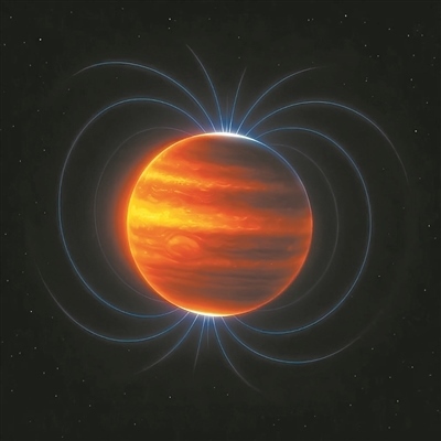 木星磁場（藝術(shù)圖）。圖片來源：物理學家組織網(wǎng)
