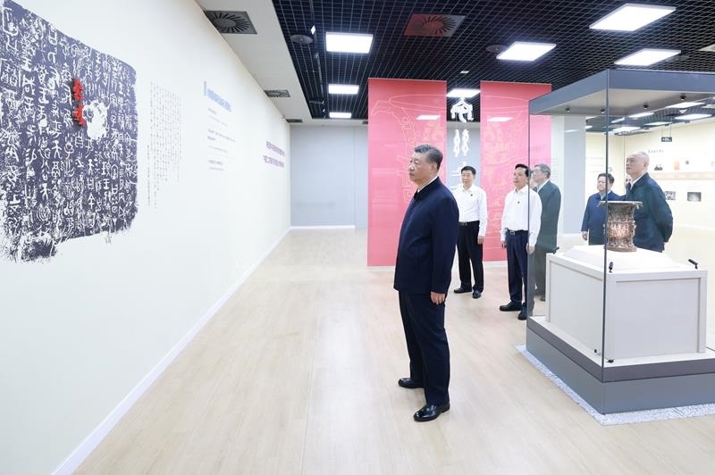 △2024年9月10日，習(xí)近平總書記來到陜西寶雞市參觀寶雞青銅器博物院。